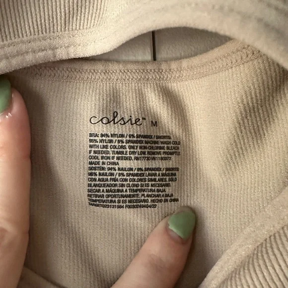 Colsie Beige Bodysuit with Cutout Design - Picture 6 of 7